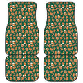 Gingerbread Cookies Pattern Print Front and Back Car Floor Mats