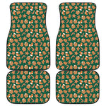Gingerbread Cookies Pattern Print Front and Back Car Floor Mats