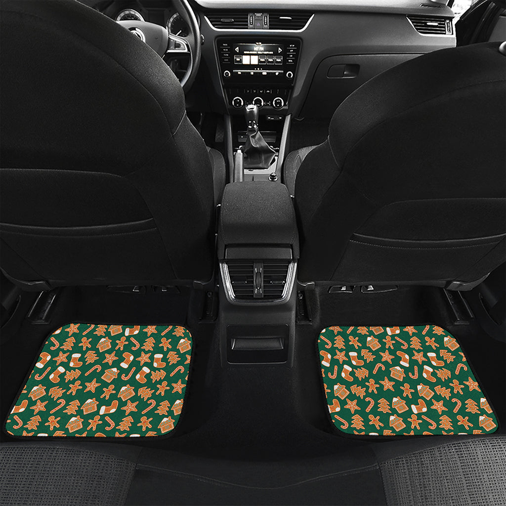 Gingerbread Cookies Pattern Print Front and Back Car Floor Mats