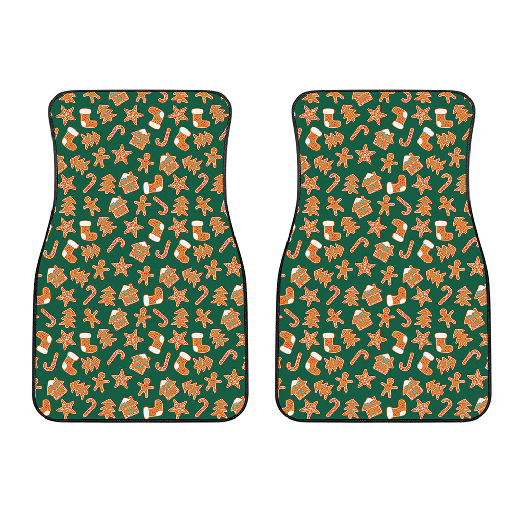 Gingerbread Cookies Pattern Print Front Car Floor Mats