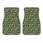 Gingerbread Cookies Pattern Print Front Car Floor Mats