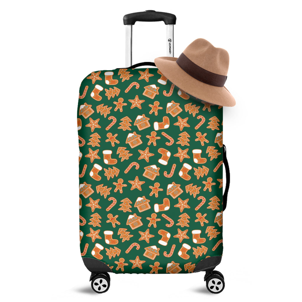 Gingerbread Cookies Pattern Print Luggage Cover