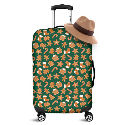Gingerbread Cookies Pattern Print Luggage Cover