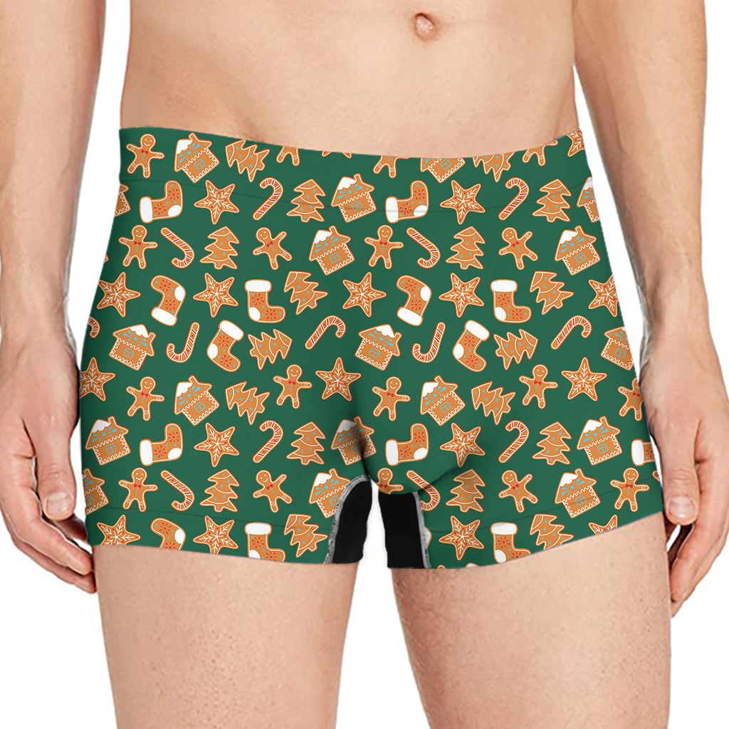 Gingerbread Cookies Pattern Print Men's Boxer Briefs