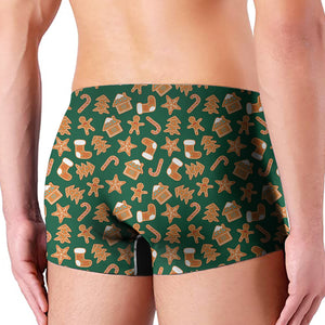 Gingerbread Cookies Pattern Print Men's Boxer Briefs