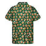 Gingerbread Cookies Pattern Print Men's Short Sleeve Shirt