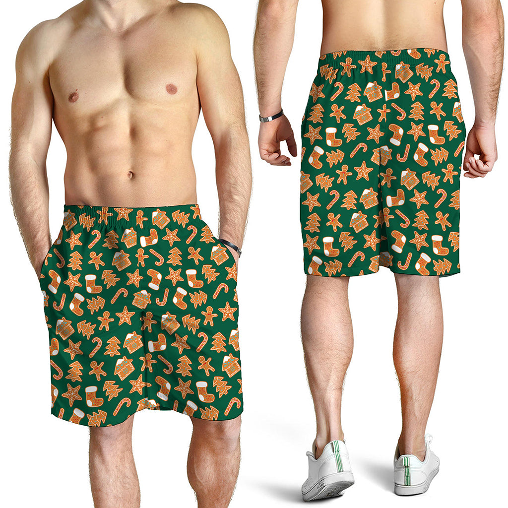 Gingerbread Cookies Pattern Print Men's Shorts