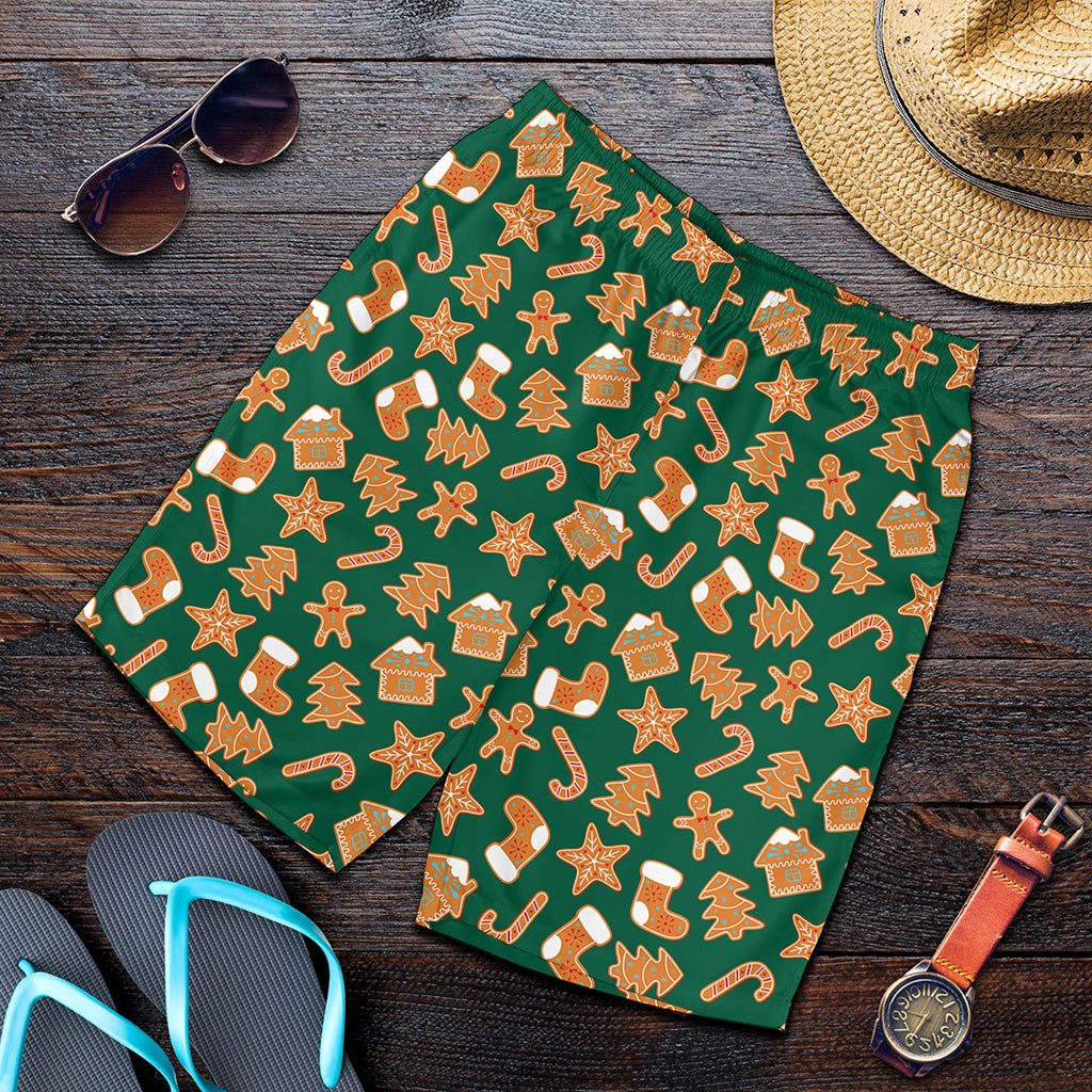 Gingerbread Cookies Pattern Print Men's Shorts