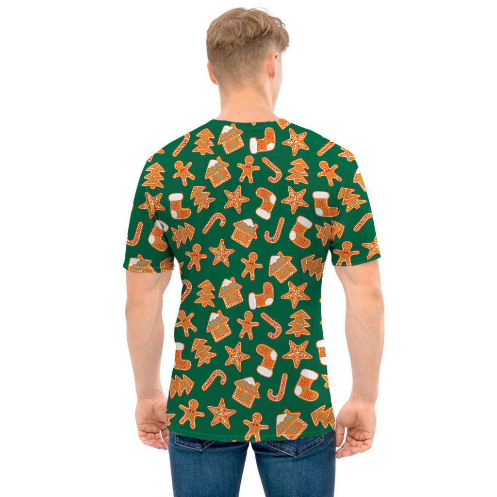 Gingerbread Cookies Pattern Print Men's T-Shirt