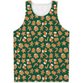Gingerbread Cookies Pattern Print Men's Tank Top