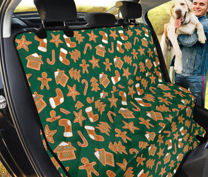 Gingerbread Cookies Pattern Print Pet Car Back Seat Cover