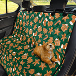 Gingerbread Cookies Pattern Print Pet Car Back Seat Cover