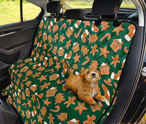 Gingerbread Cookies Pattern Print Pet Car Back Seat Cover