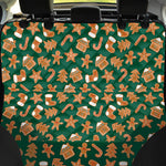 Gingerbread Cookies Pattern Print Pet Car Back Seat Cover