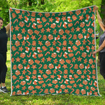 Gingerbread Cookies Pattern Print Quilt