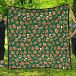 Gingerbread Cookies Pattern Print Quilt