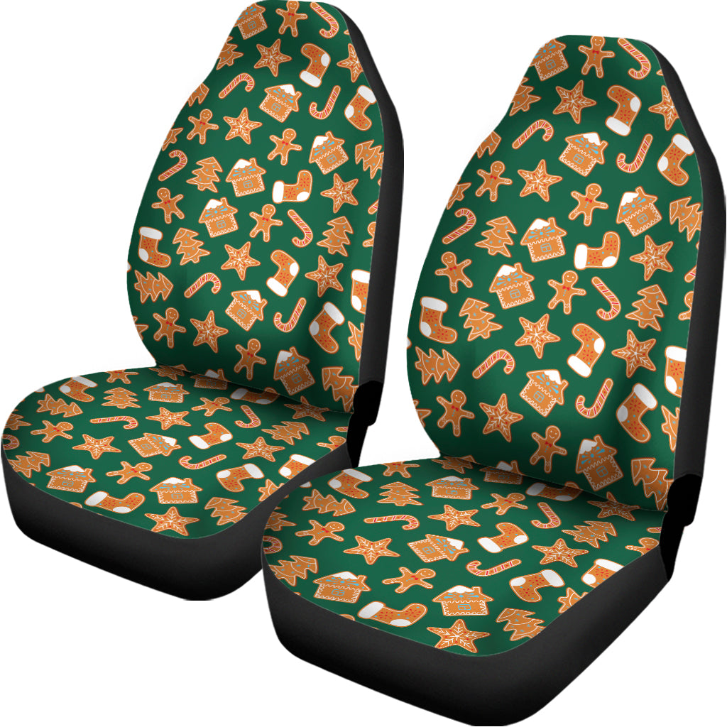 Gingerbread Cookies Pattern Print Universal Fit Car Seat Covers