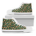 Gingerbread Cookies Pattern Print White High Top Sneakers
