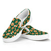 Gingerbread Cookies Pattern Print White Slip On Shoes