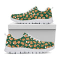 Gingerbread Cookies Pattern Print White Running Shoes