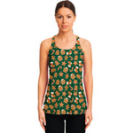 Gingerbread Cookies Pattern Print Women's Racerback Tank Top