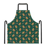 Gingerbread Man Cookies Pattern Print Apron