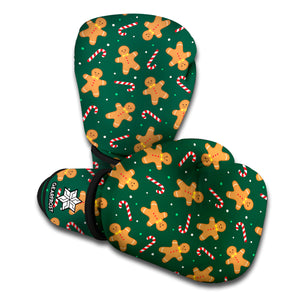 Gingerbread Man Cookies Pattern Print Boxing Gloves