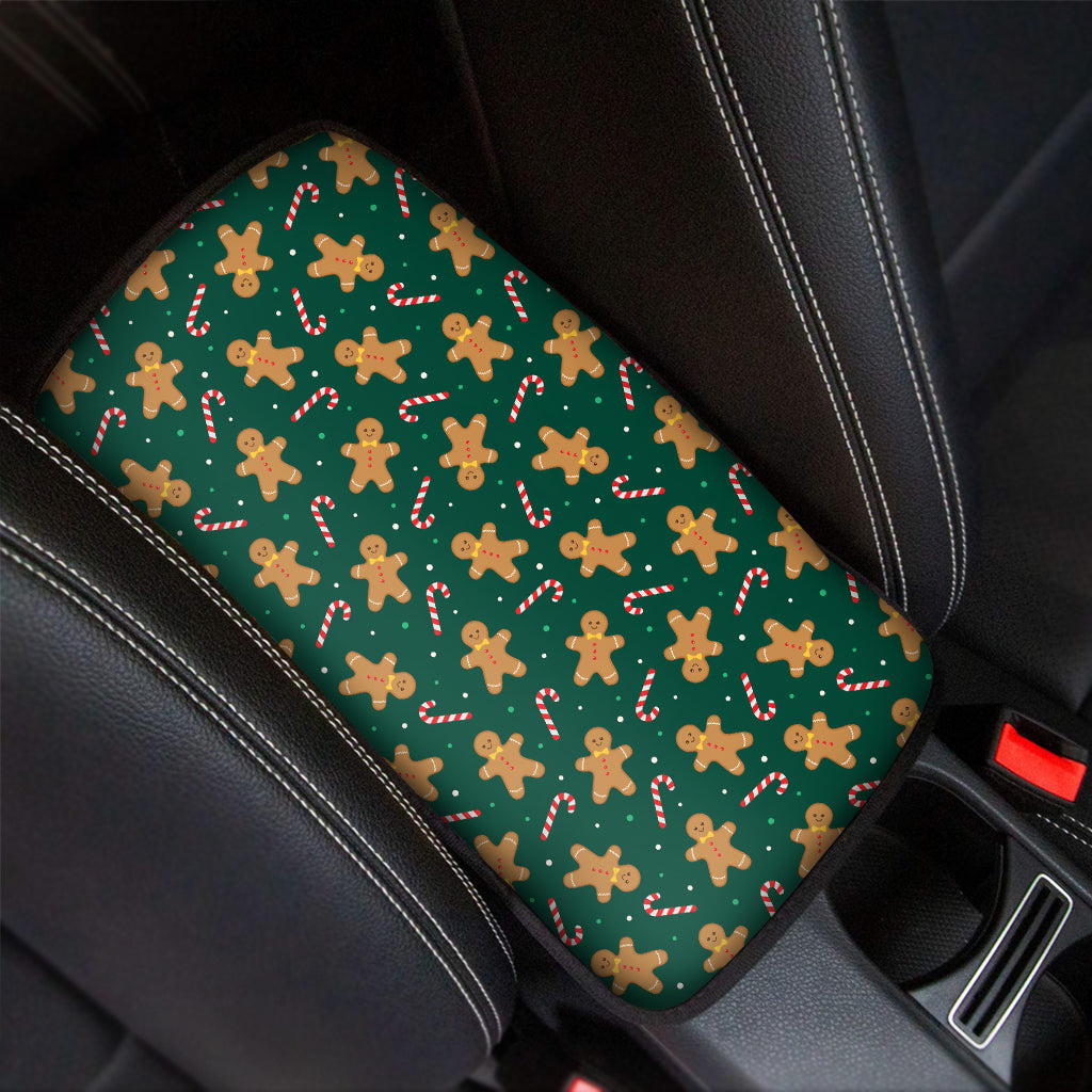 Gingerbread Man Cookies Pattern Print Car Center Console Cover