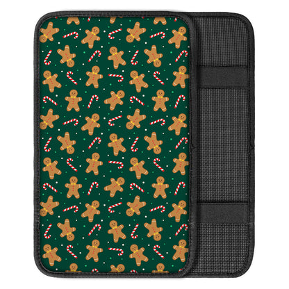 Gingerbread Man Cookies Pattern Print Car Center Console Cover