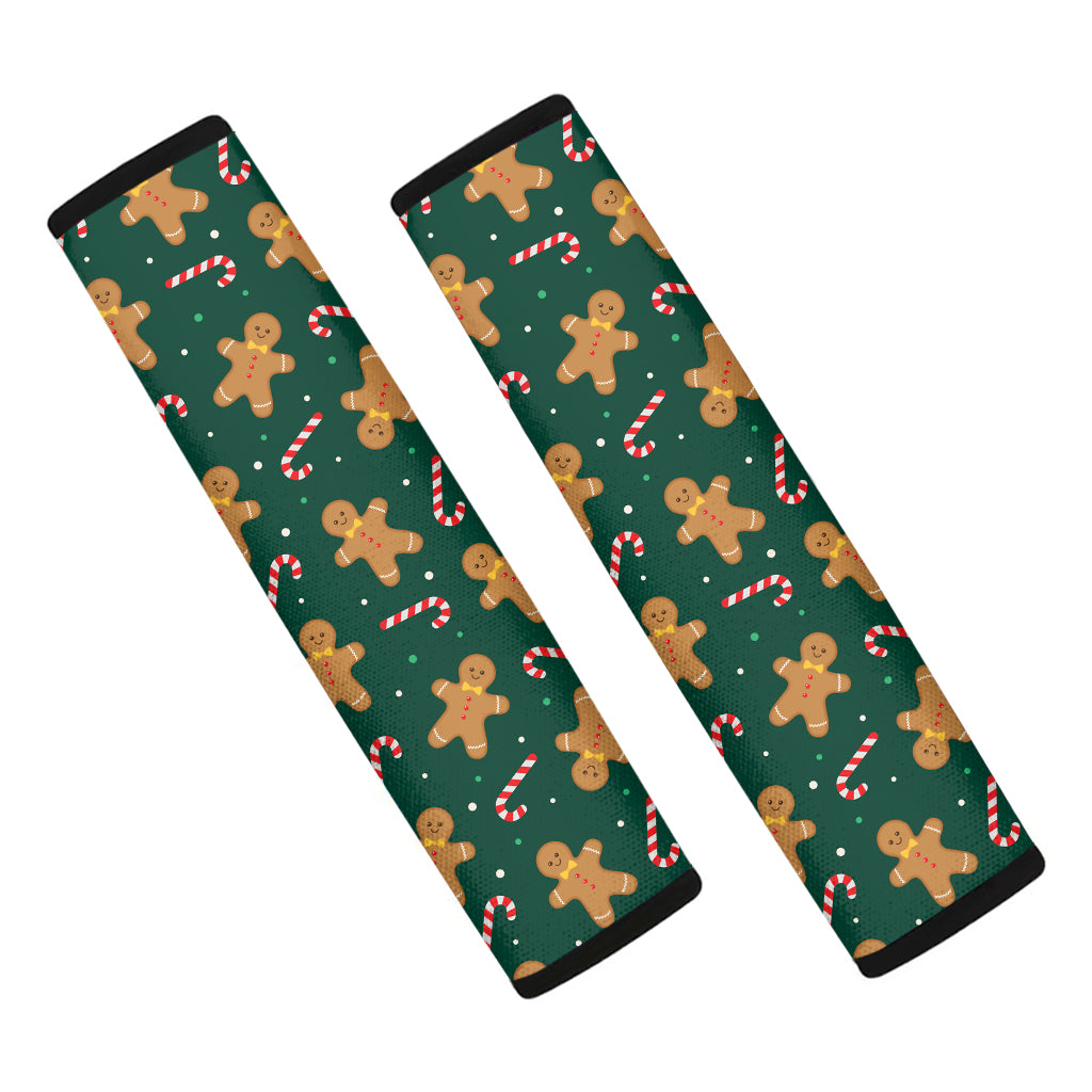 Gingerbread Man Cookies Pattern Print Car Seat Belt Covers