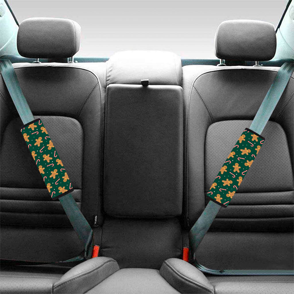 Gingerbread Man Cookies Pattern Print Car Seat Belt Covers