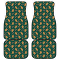 Gingerbread Man Cookies Pattern Print Front and Back Car Floor Mats