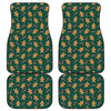 Gingerbread Man Cookies Pattern Print Front and Back Car Floor Mats