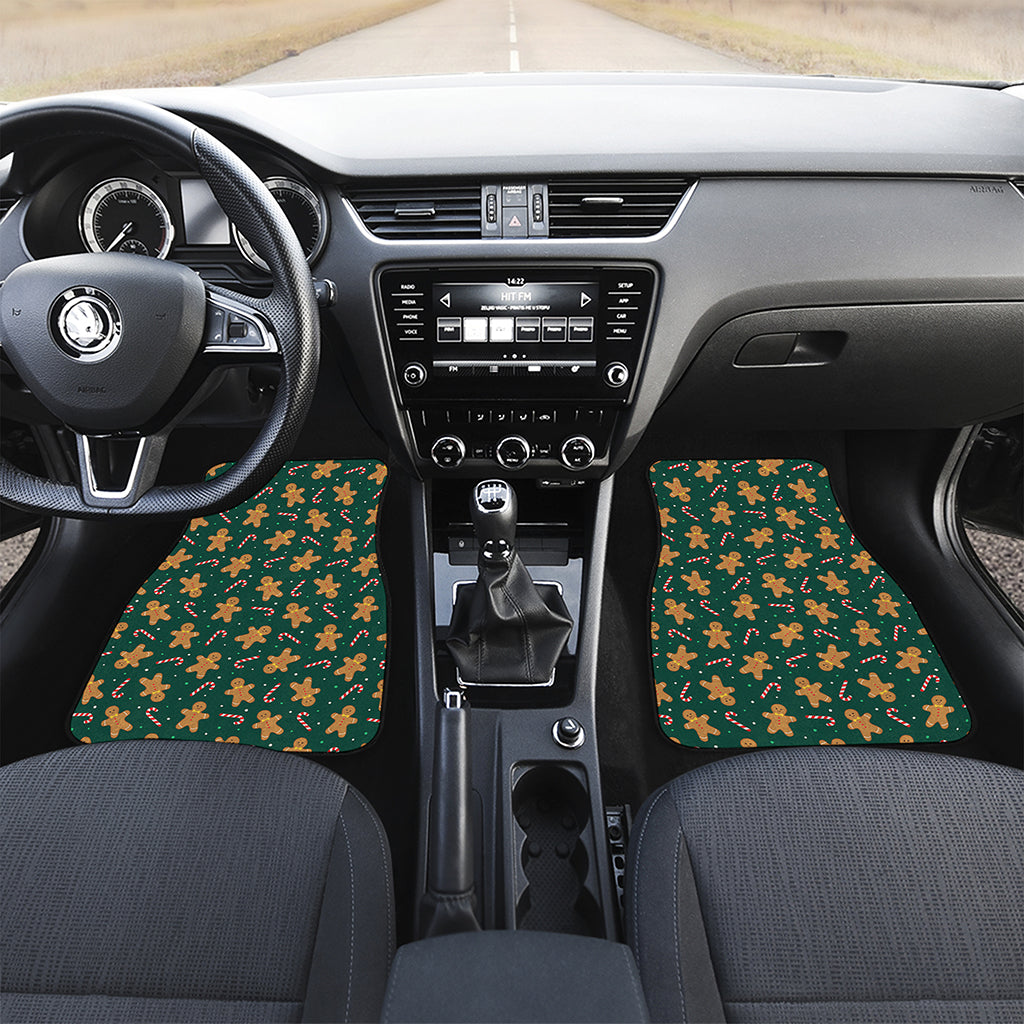 Gingerbread Man Cookies Pattern Print Front Car Floor Mats