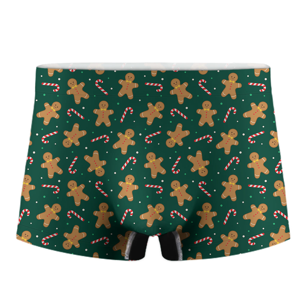 Gingerbread Man Cookies Pattern Print Men's Boxer Briefs