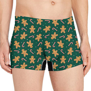 Gingerbread Man Cookies Pattern Print Men's Boxer Briefs