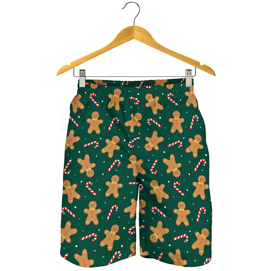 Gingerbread Man Cookies Pattern Print Men's Shorts