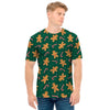 Gingerbread Man Cookies Pattern Print Men's T-Shirt