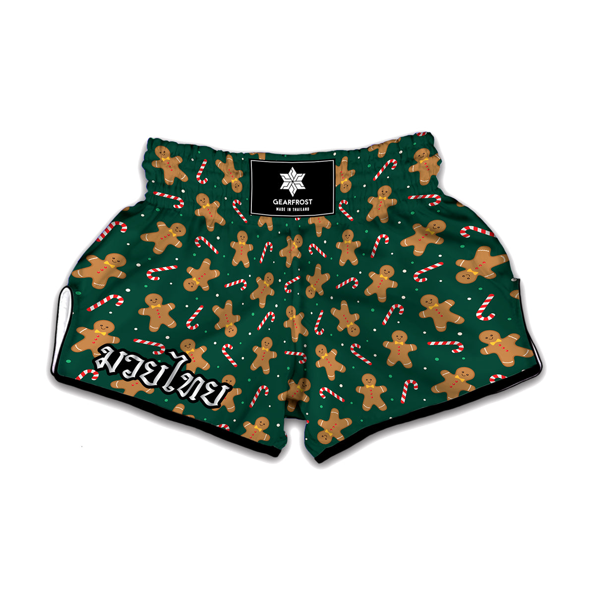 Gingerbread Man Cookies Pattern Print Muay Thai Boxing Shorts