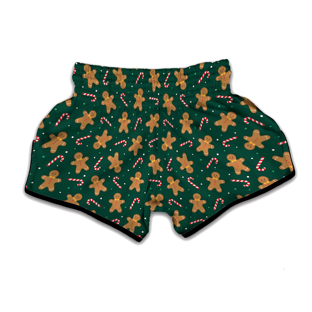 Gingerbread Man Cookies Pattern Print Muay Thai Boxing Shorts