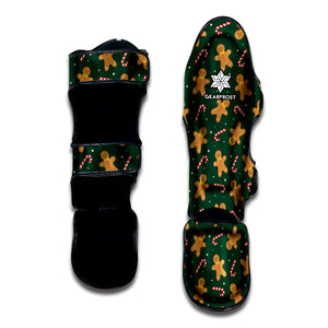 Gingerbread Man Cookies Pattern Print Muay Thai Shin Guard