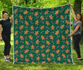 Gingerbread Man Cookies Pattern Print Quilt