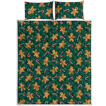 Gingerbread Man Cookies Pattern Print Quilt Bed Set