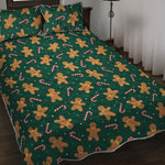 Gingerbread Man Cookies Pattern Print Quilt Bed Set
