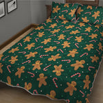 Gingerbread Man Cookies Pattern Print Quilt Bed Set