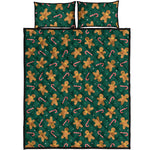 Gingerbread Man Cookies Pattern Print Quilt Bed Set