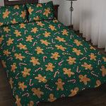 Gingerbread Man Cookies Pattern Print Quilt Bed Set