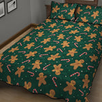 Gingerbread Man Cookies Pattern Print Quilt Bed Set