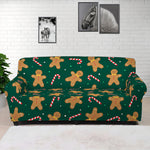Gingerbread Man Cookies Pattern Print Sofa Cover