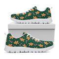 Gingerbread Man Cookies Pattern Print White Running Shoes